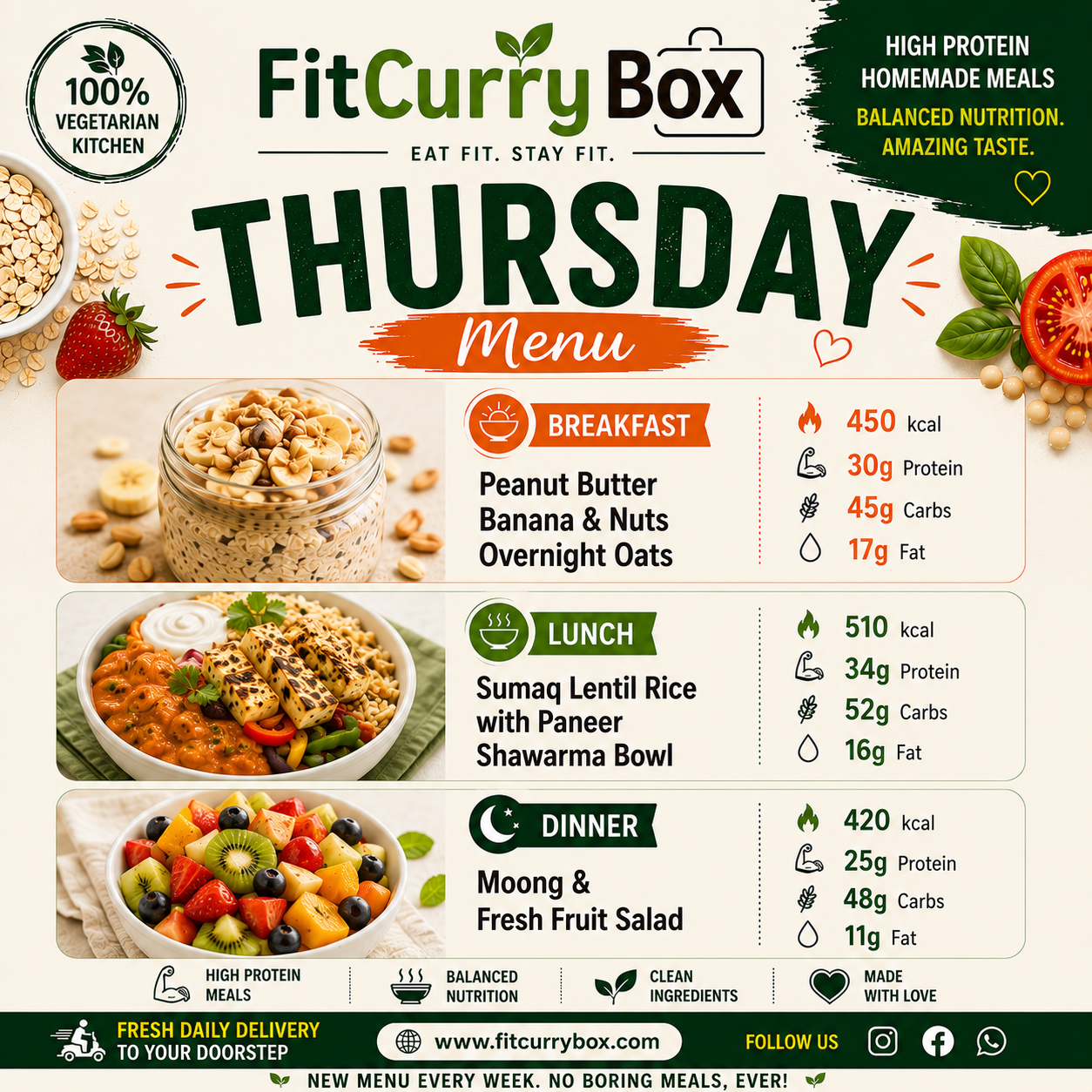 Lunch + Dinner Plan