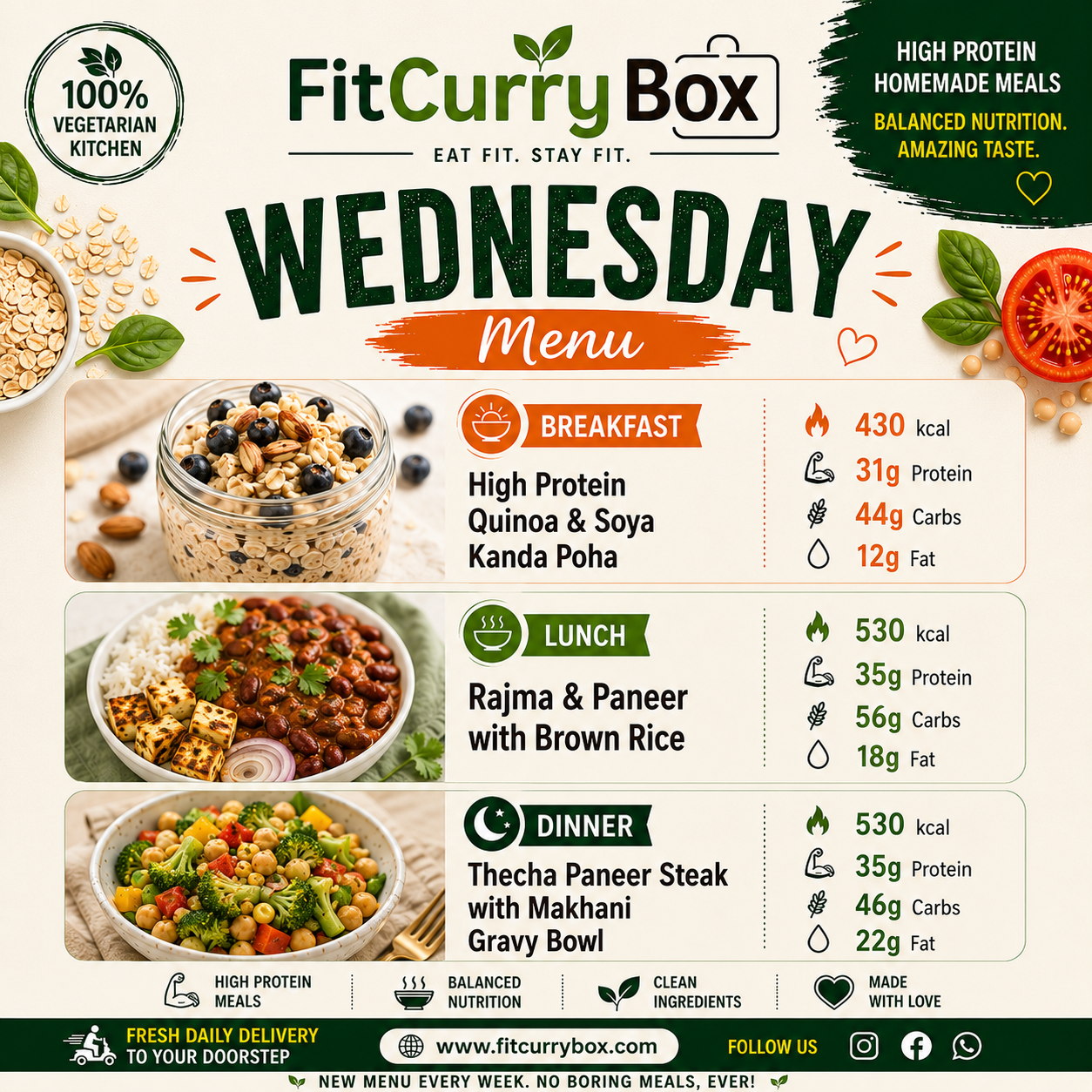 Lunch + Dinner Plan