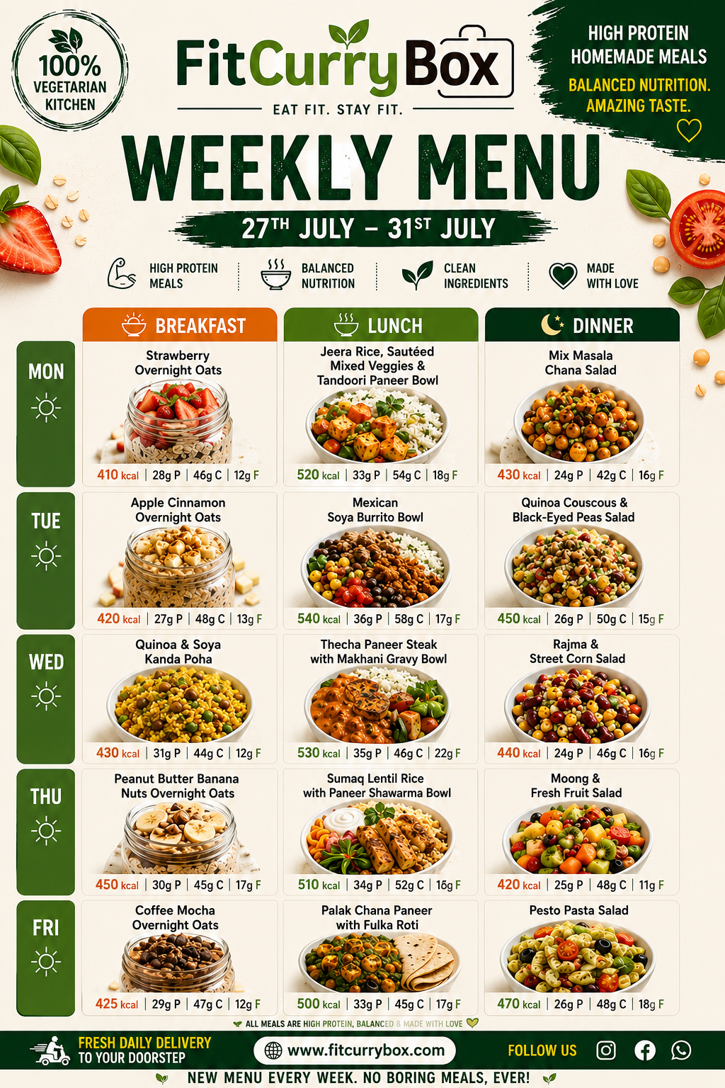 Lunch + Dinner Plan