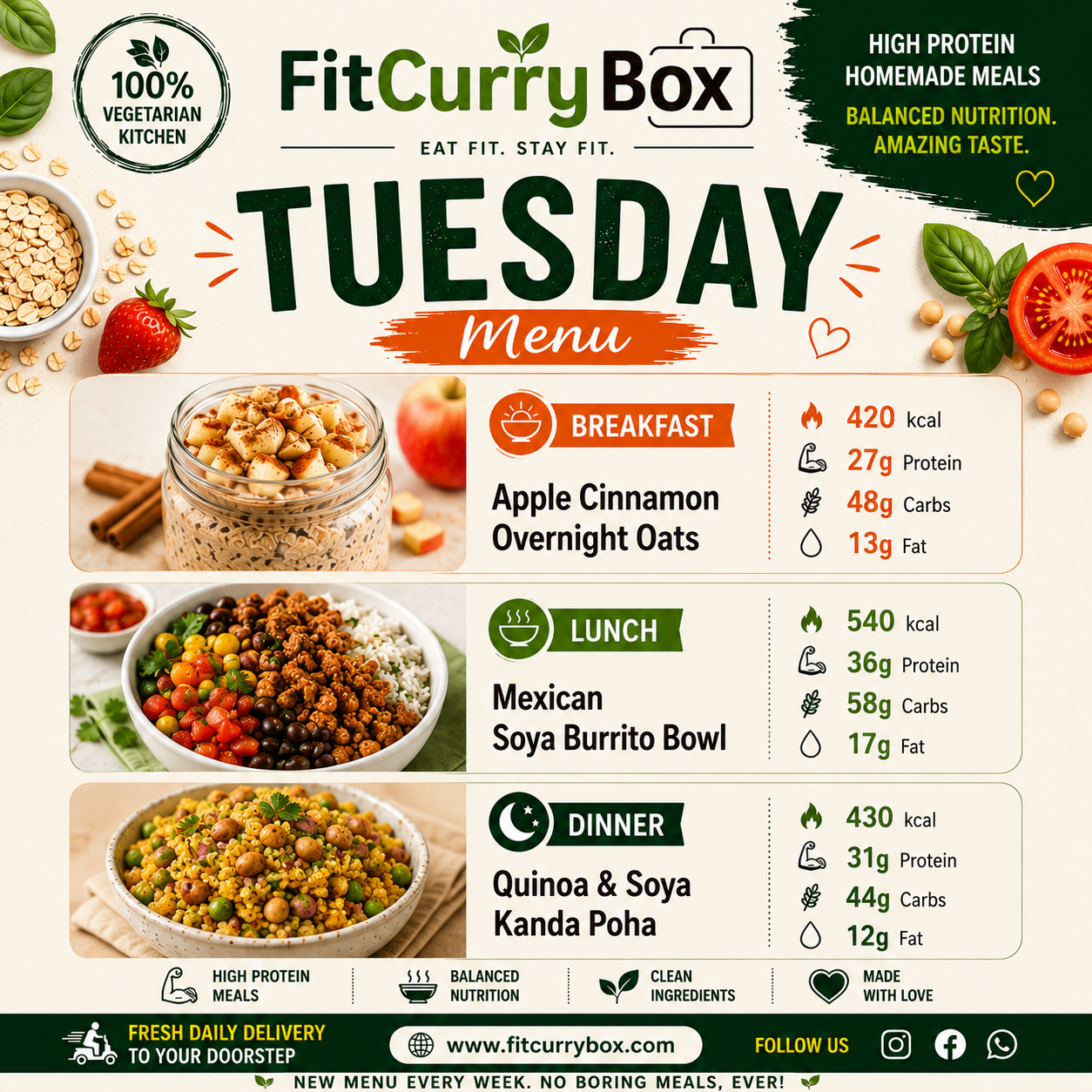 Lunch + Dinner Plan